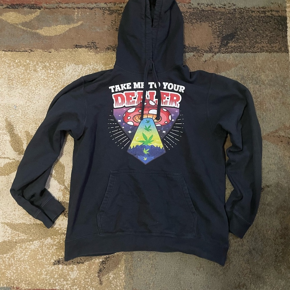 Black Hoodie with Neon Graphic